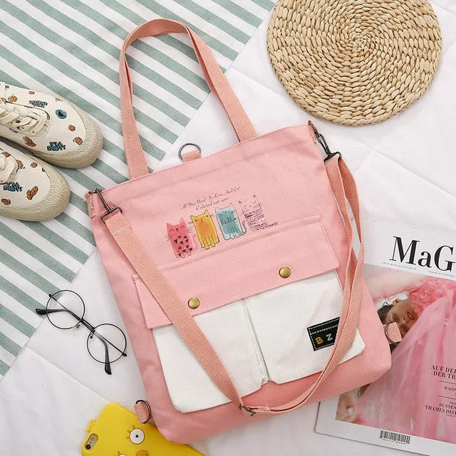 2020  Cartoon Printing Canvas Bags