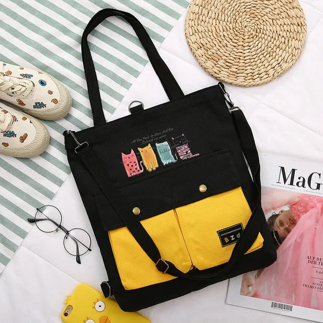 2020  Cartoon Printing Canvas Bags