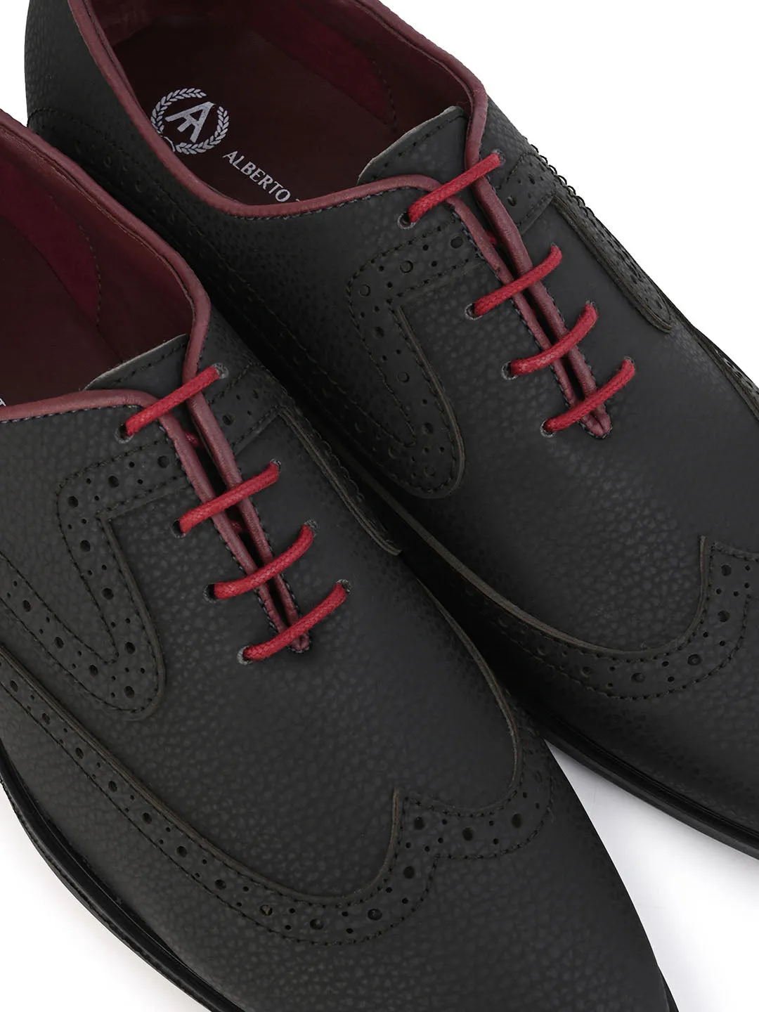 Alberto Torresi Matte Finish Black Formal Shoes