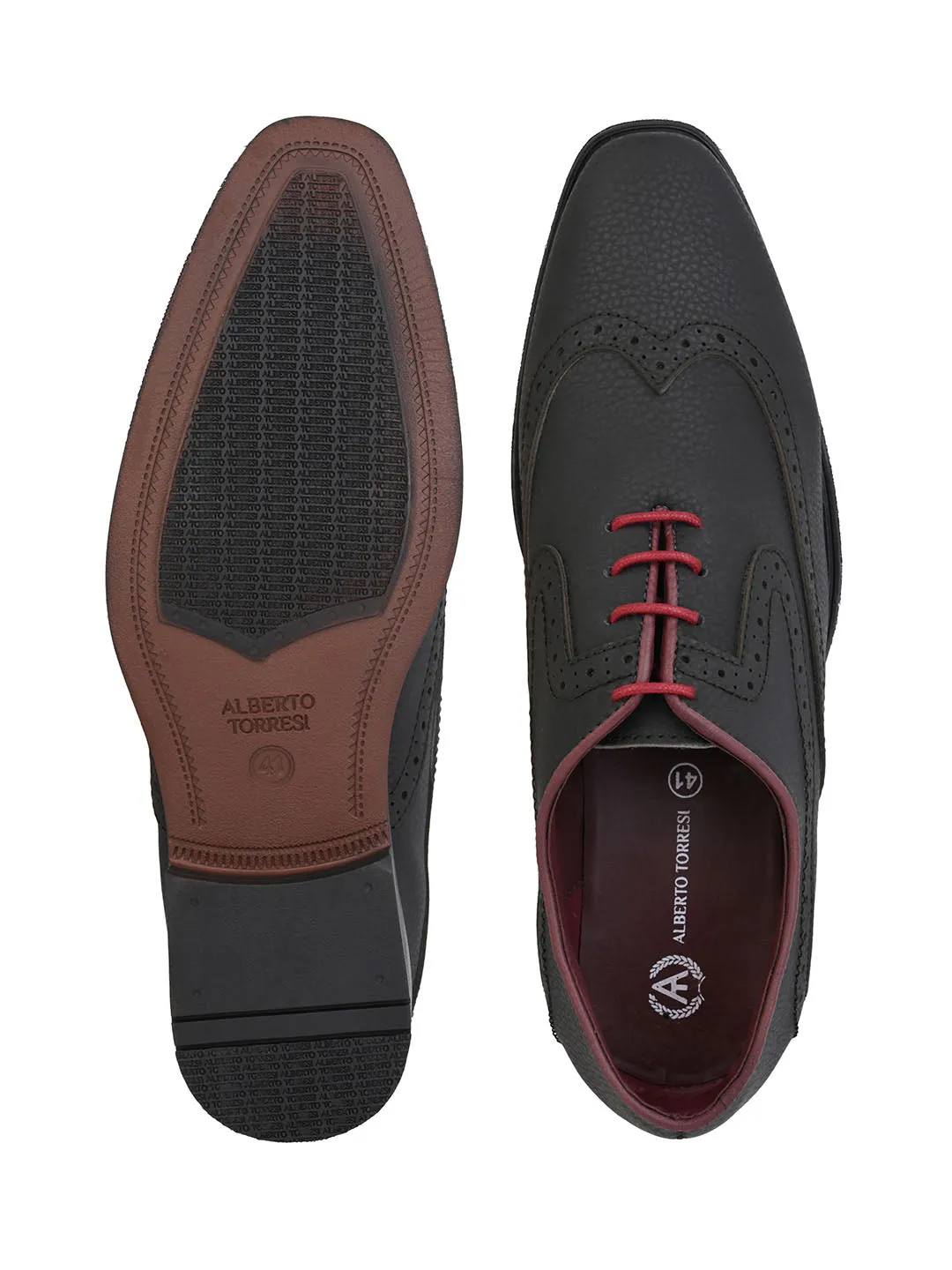 Alberto Torresi Matte Finish Black Formal Shoes