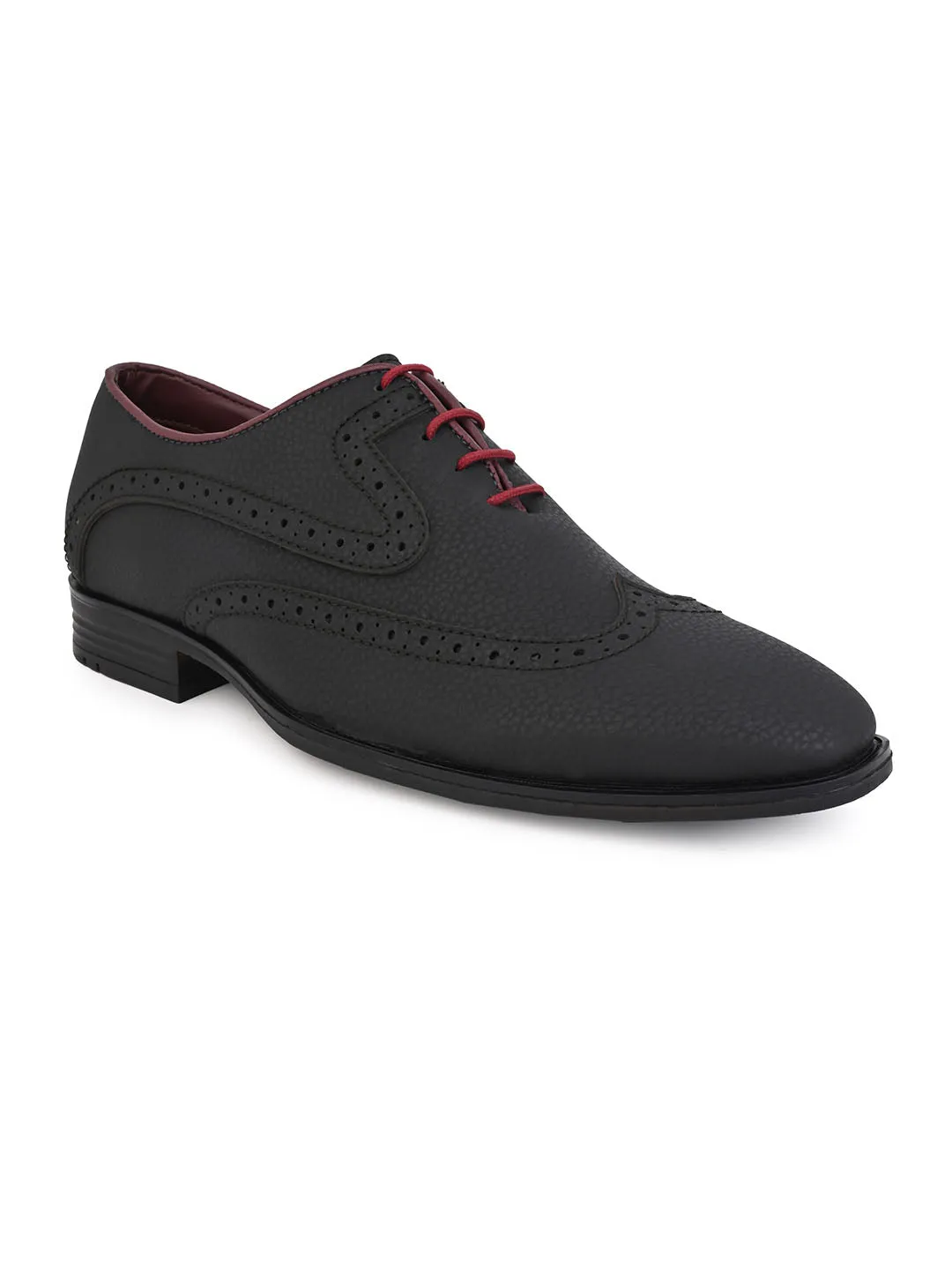 Alberto Torresi Matte Finish Black Formal Shoes