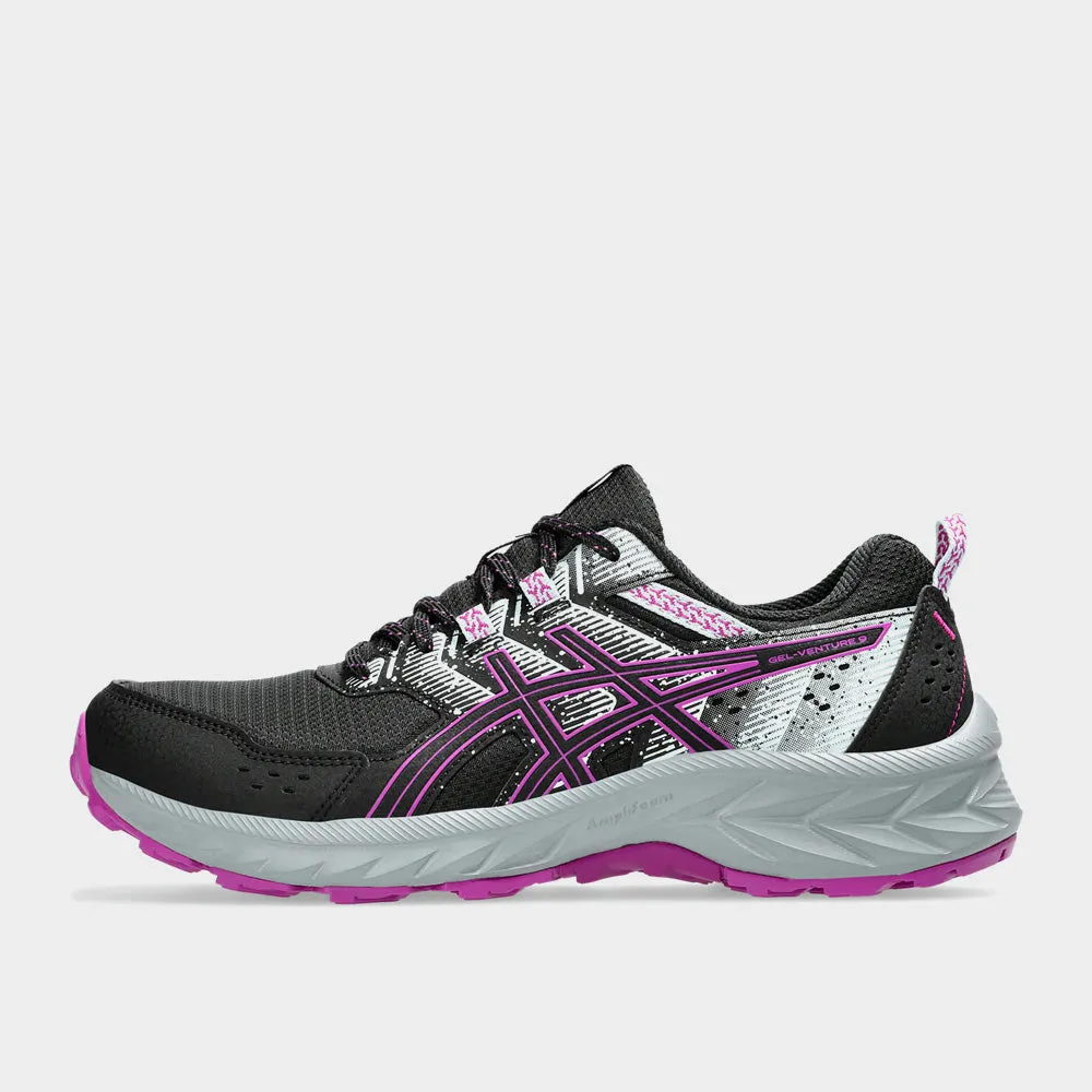 Asics Womens GeL-Venture 9 Trail Running Black/grey/pink _ 182780 _ Black