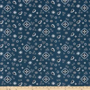 Bandana Italian Denim Fabric By Premier Prints