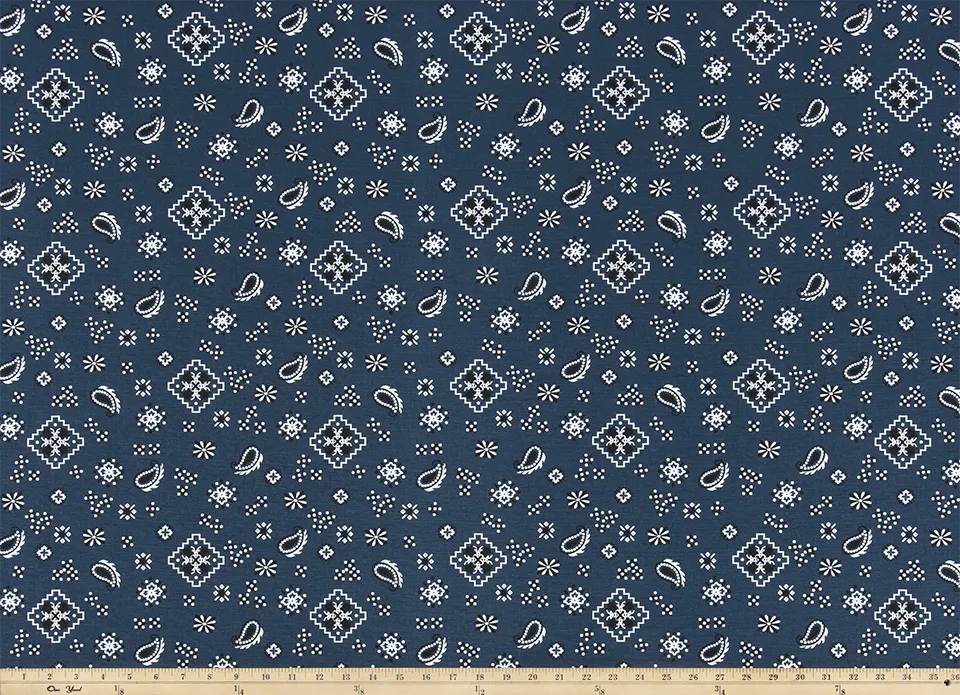 Bandana Italian Denim Fabric By Premier Prints