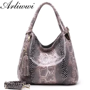 BIG SALE*Individual Fashion Snake Designer Big Capacity Lady Bags New Tassel Embossed PU Leather Cross Body Handbags Women GPY01