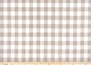 Buffalo Plaid Ecru Slub Canvas Fabric By Premier Prints