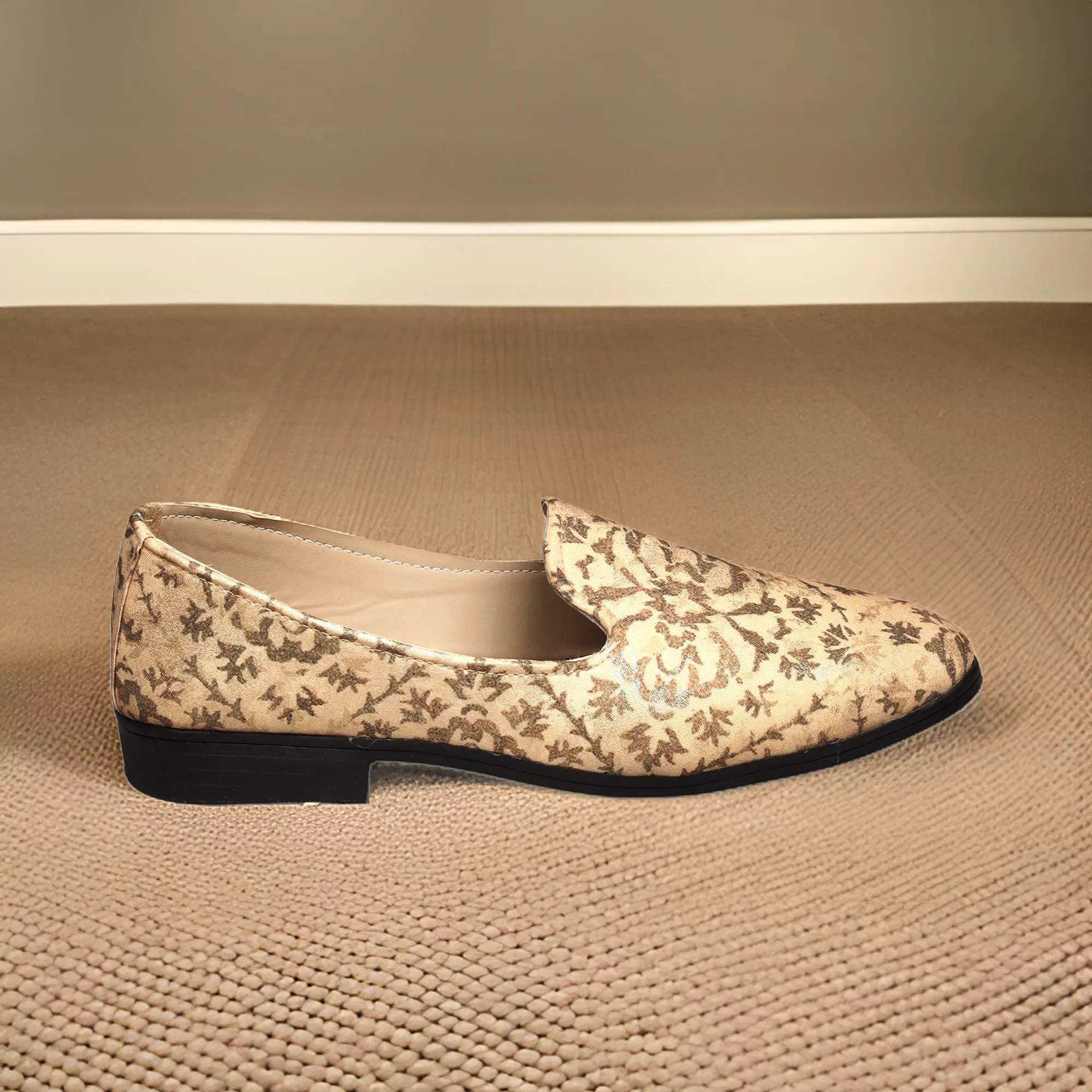 Camel Self Loafer Shoes For Men