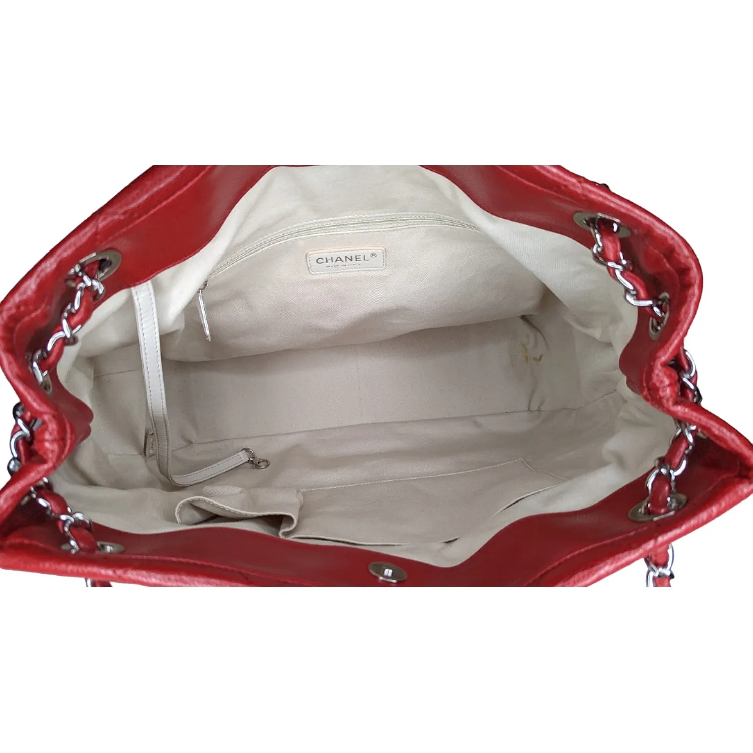 Chanel bags Red Quilted Caviar Timeless Soft Shopper Tote