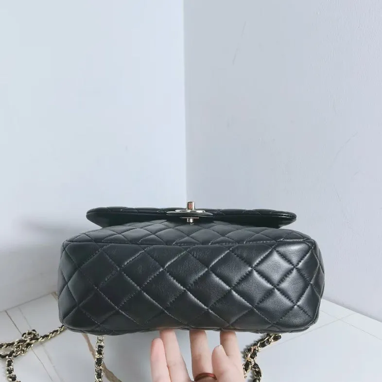Chanel Black Calfskin Classic Quilted Backpack