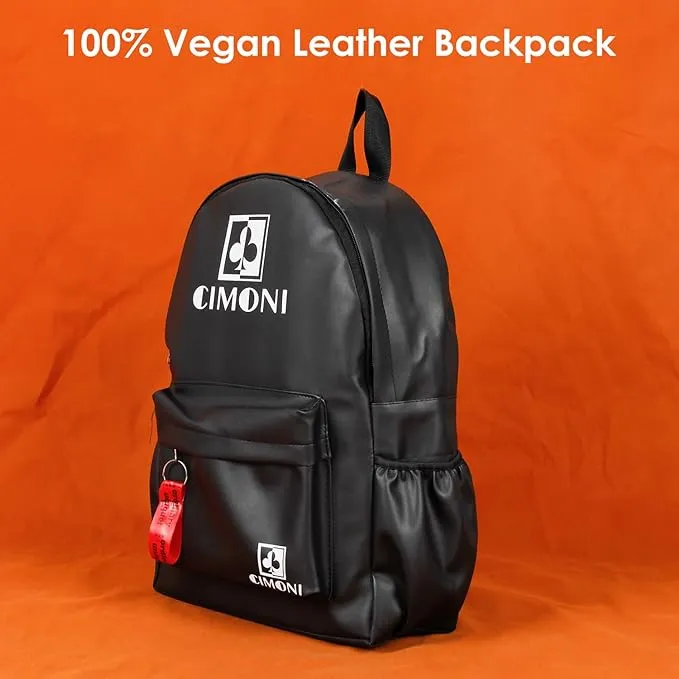CIMONI® Backpack with Utility Pocket Water Resistant Laptop Storage Bag for daily uses (Black)