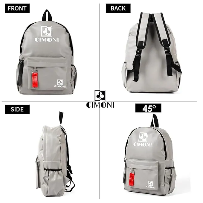 CIMONI® Backpack with Utility Pocket Water Resistant Laptop Storage Bag for daily uses (Black)