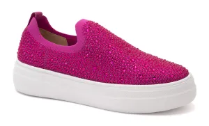 Corkys Swank Crystal Sneaker (Fushsia)