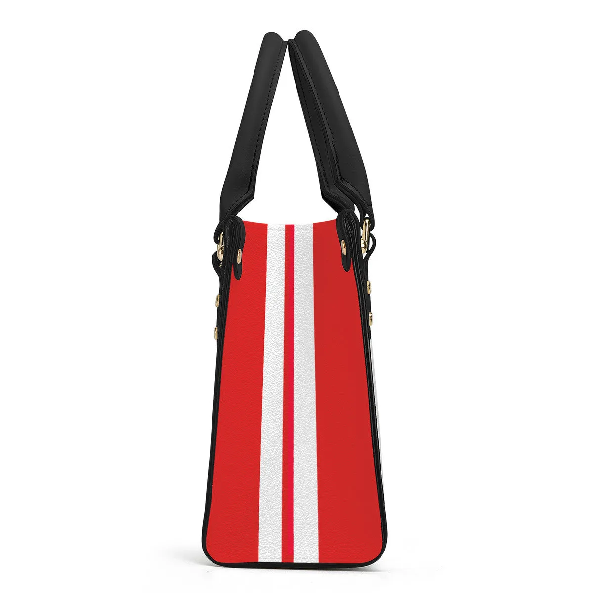 DCYG White Red Bottoms  Luxury Women PU Tote Bag - Black