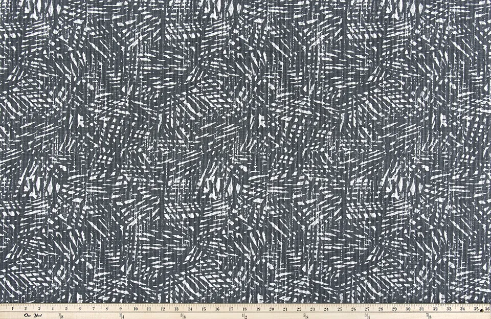 Diego Black Flame Slub Canvas Fabric By Premier Prints