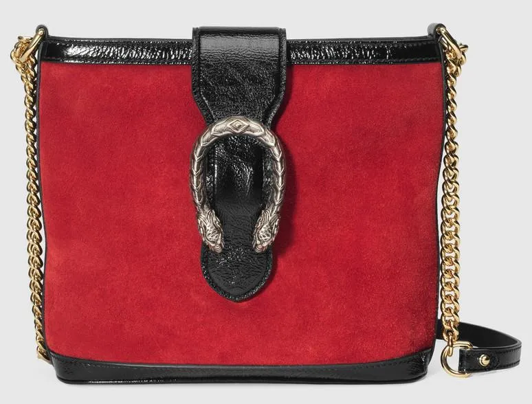 Dionysus Medium Bucket Bag, Red