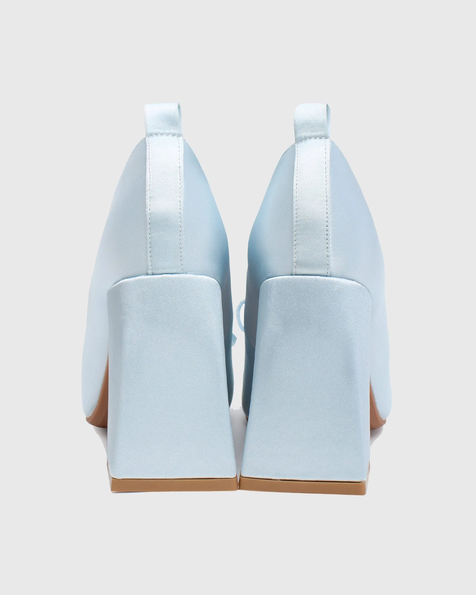 Ea Satin Lace Up  Lolita Loafer In Blue