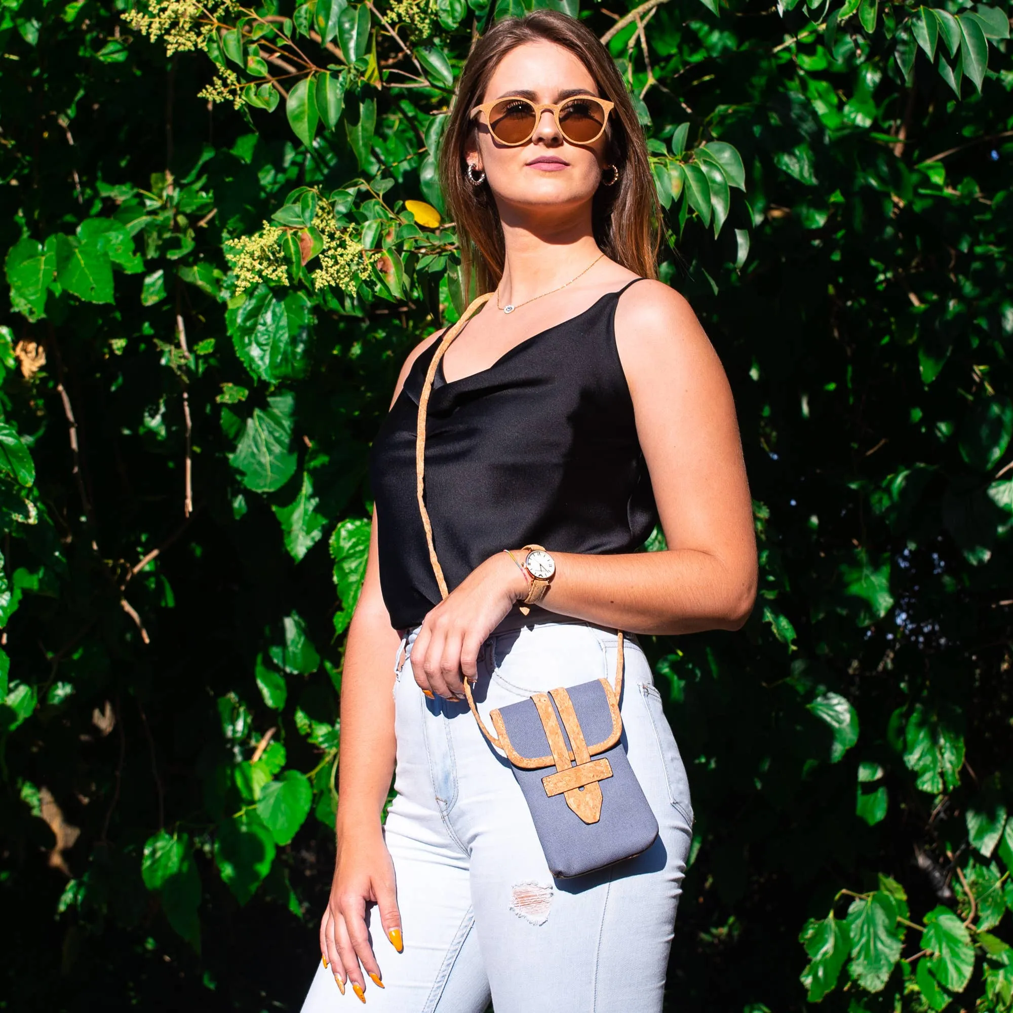 Elle Cork Mobile Sling Bag-2081