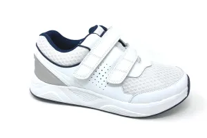 FITec 9721 White - Men's Added-Depth Double Straps Mesh Lace Walking Shoe