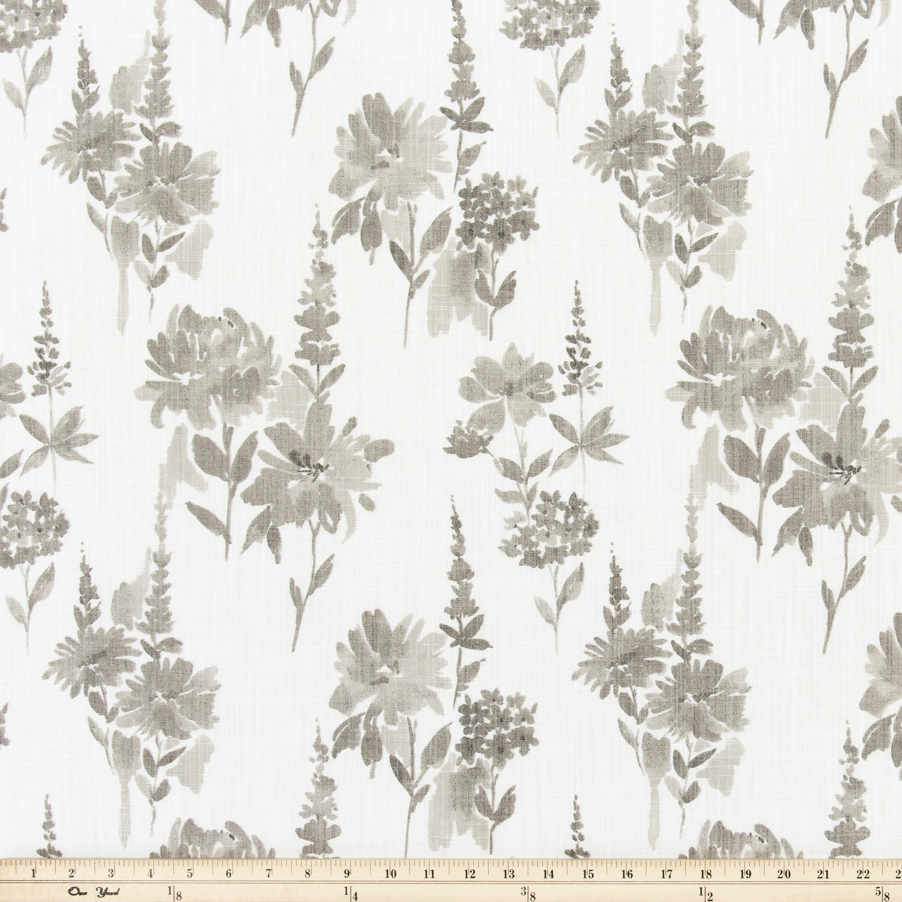 Garden Ecru Slub Canvas Fabric By Premier Prints