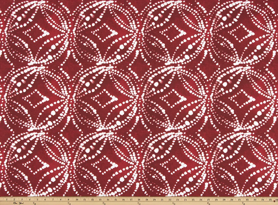 Gerardo Lipstick White Fabric By Premier Prints