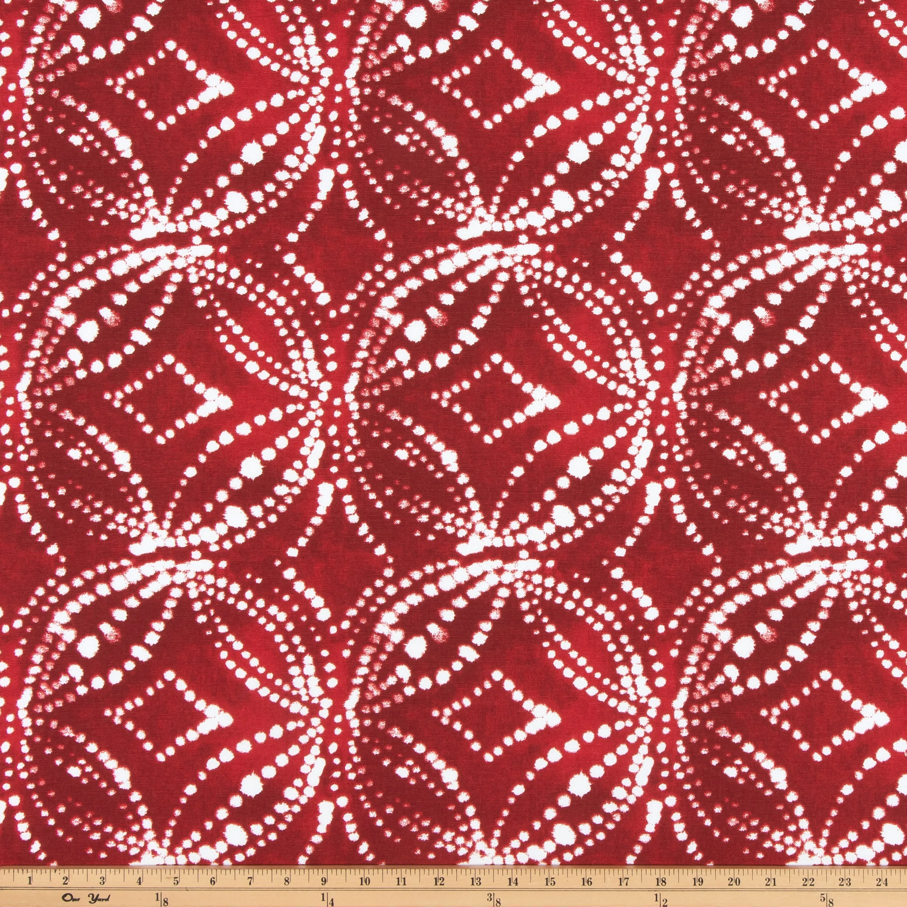 Gerardo Lipstick White Fabric By Premier Prints
