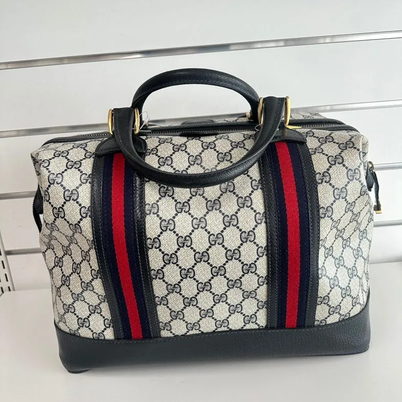 Gucci Duffle Bag 1902 in Beige Canvas -  Vintage Designer Handbag