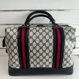 Gucci Duffle Bag 1902 in Beige Canvas -  Vintage Designer Handbag