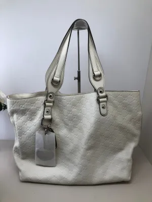 Gucci GG Imprimé White Tote Bag