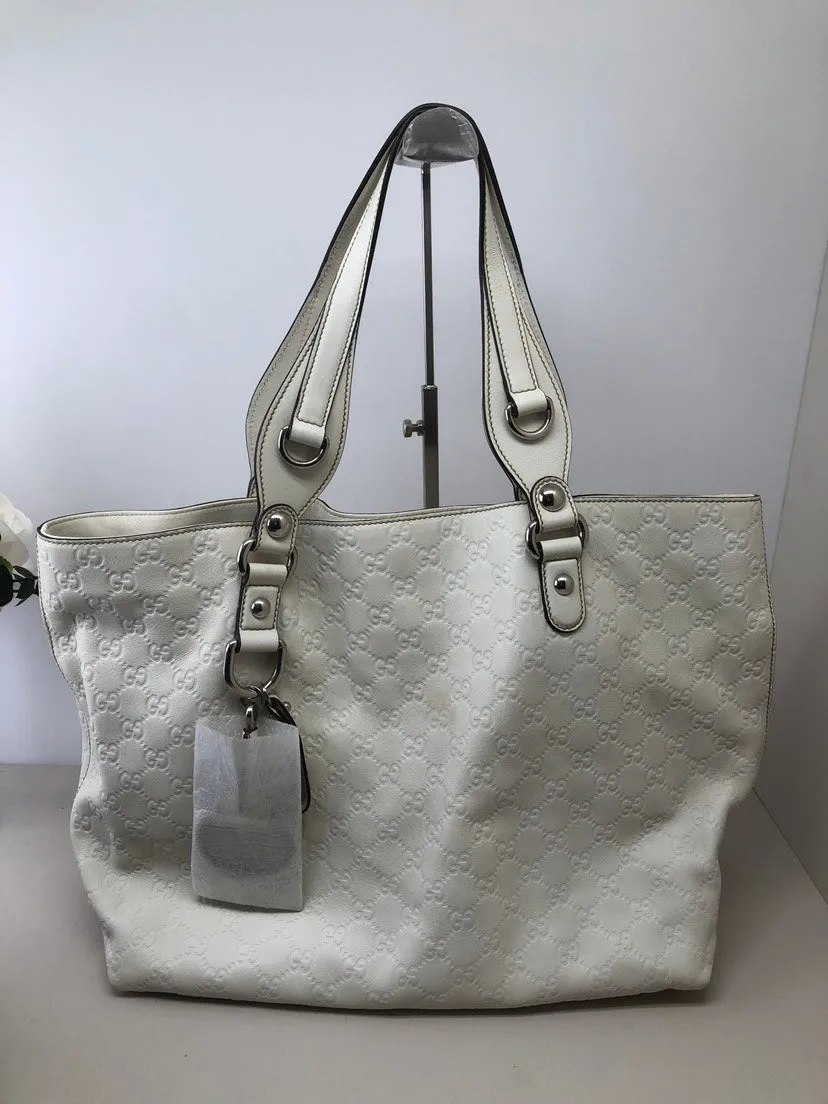 Gucci GG Imprimé White Tote Bag