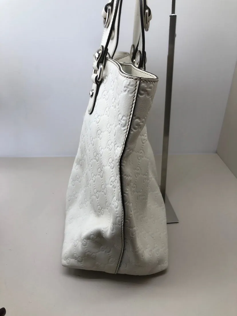 Gucci GG Imprimé White Tote Bag