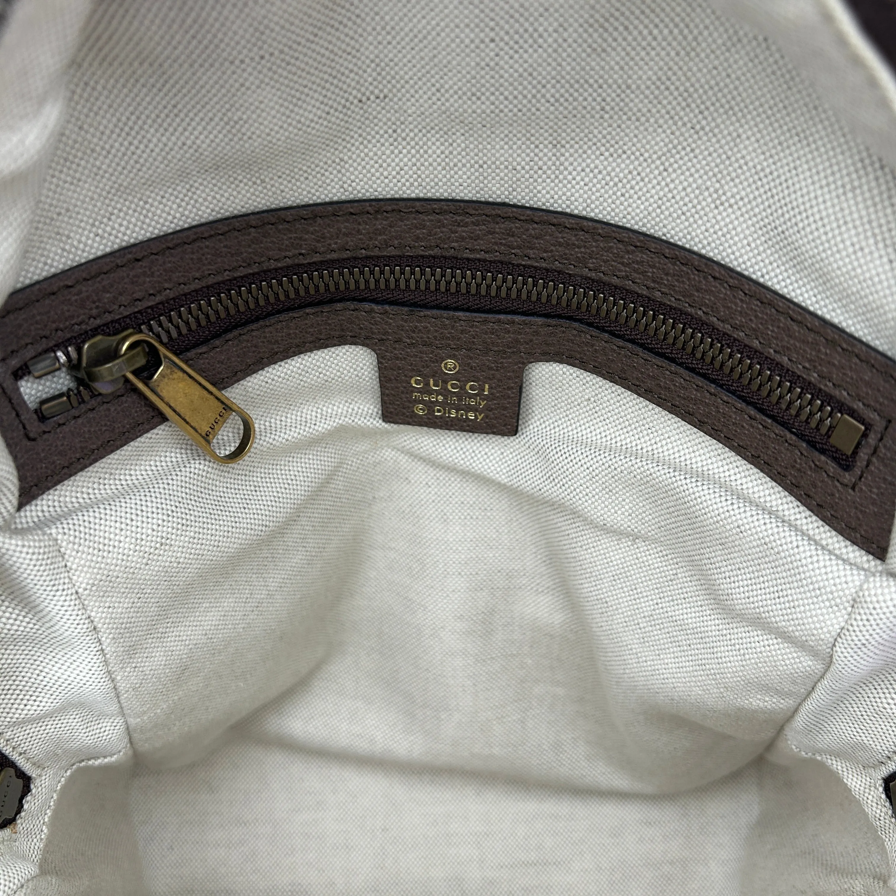 Gucci GG Supreme Canvas Three Little Pigs Brown Backpack