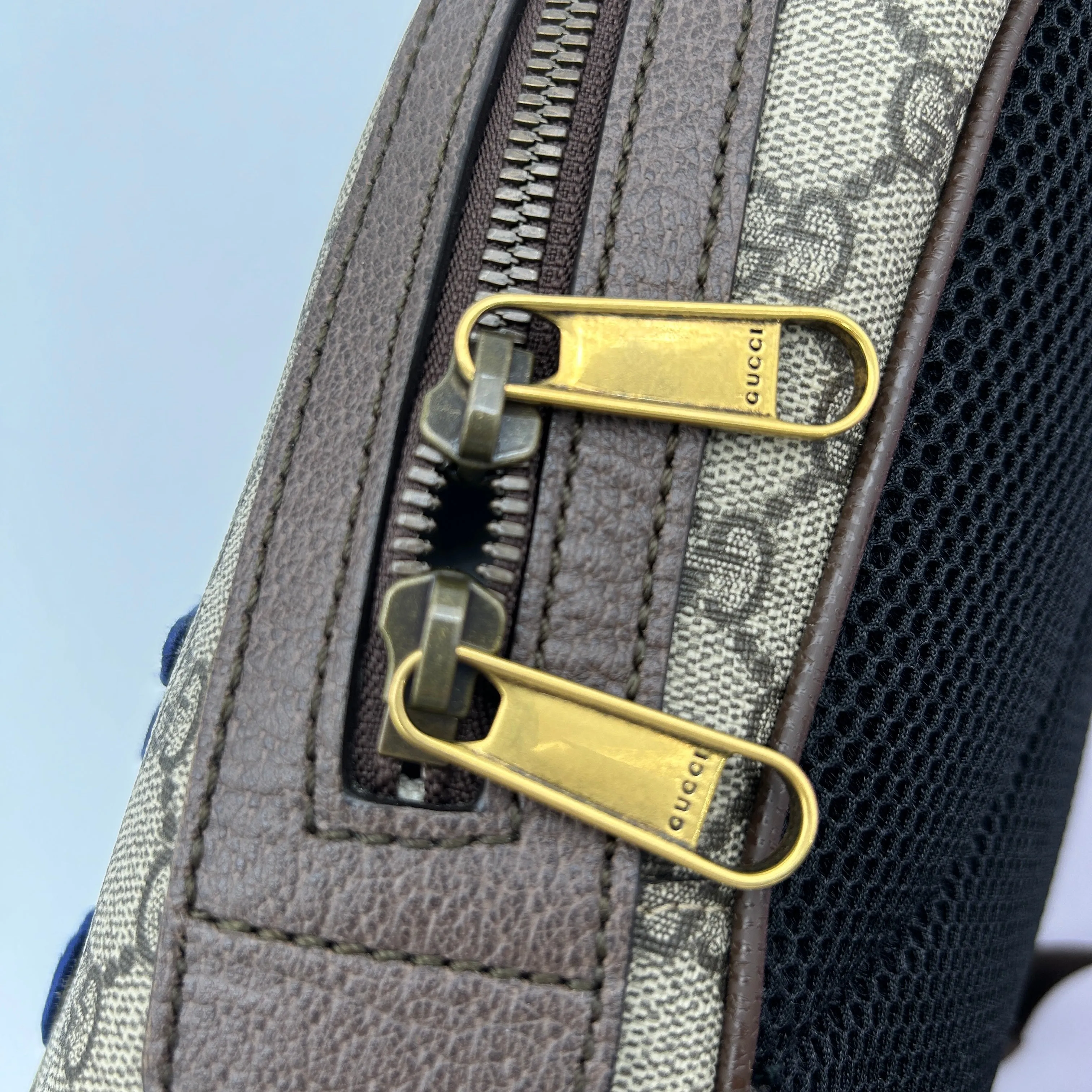 Gucci GG Supreme Canvas Three Little Pigs Brown Backpack