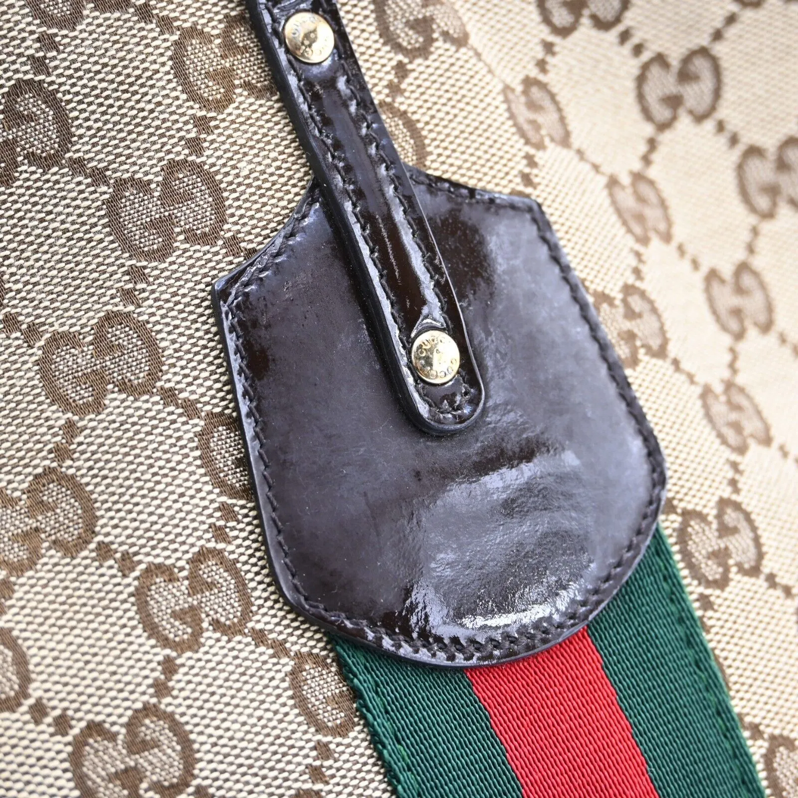 Gucci Jolie Web Sherry Line Tote