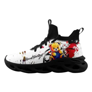 Holiday Gifts,Personalized Teddy Bear Sneakers, Custom Mesh Upper and Breathable Shoes, Gift for Back to School