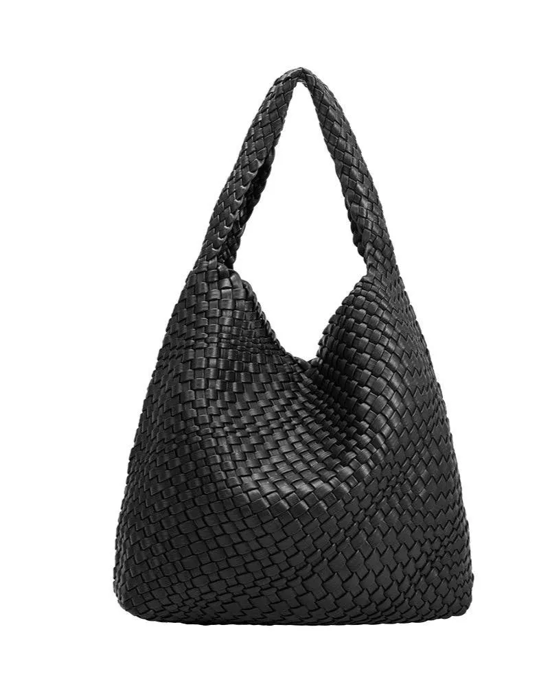 Johanna Black Recycled Vegan Shoulder Bag