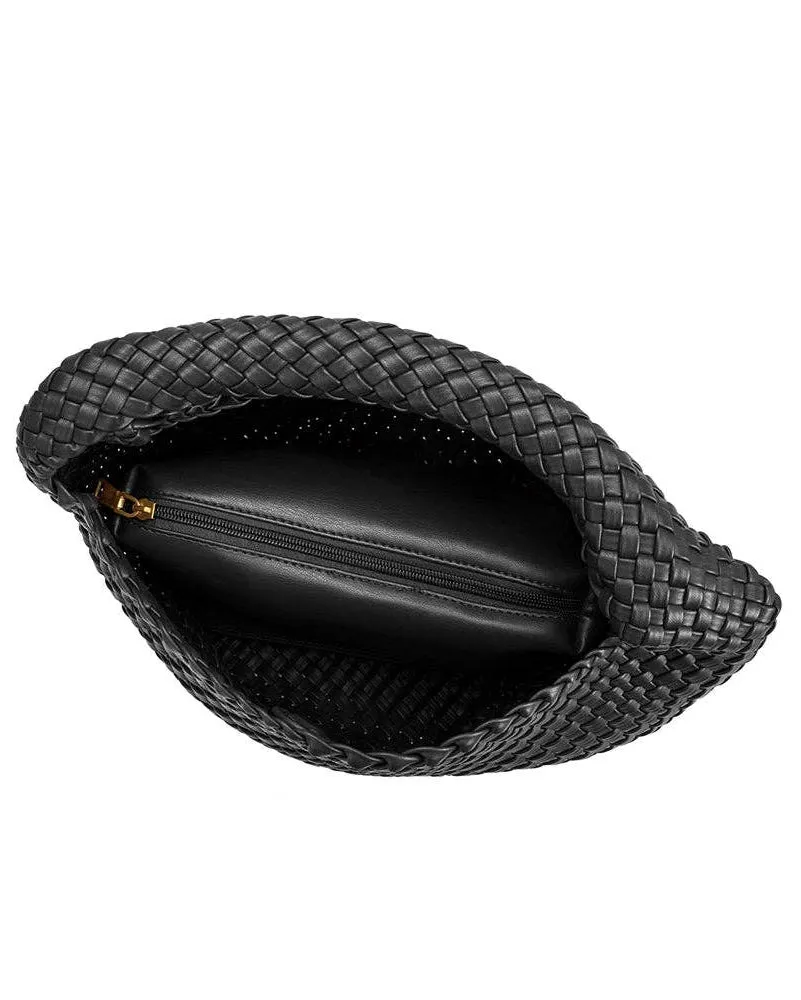 Johanna Black Recycled Vegan Shoulder Bag