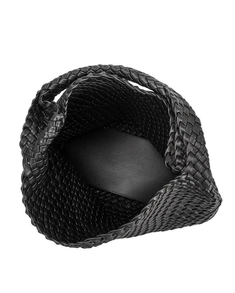 Johanna Black Recycled Vegan Shoulder Bag