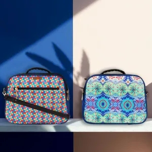 Maze Double Side Print Box Sling Bag
