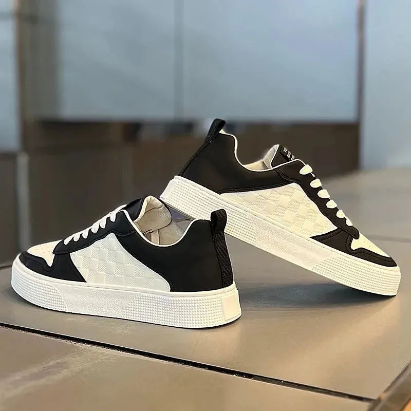 Men Sneaker 2024 Four Seasons Fashion British Style Flat Bottom Casual Shoes Male Lace Up Platform Running Shoes Tenis Masculino