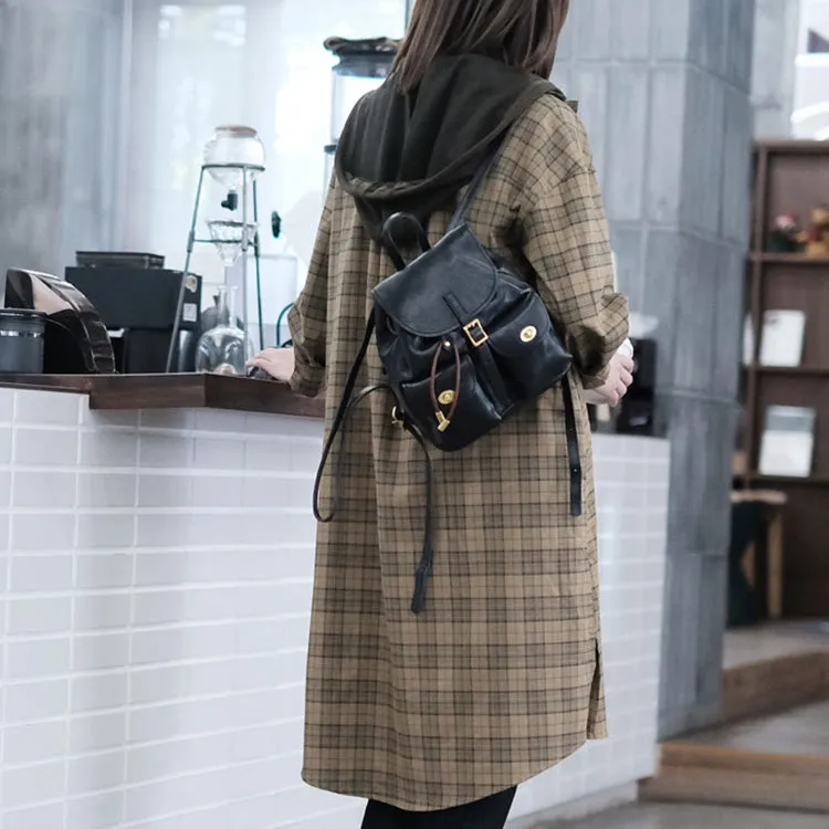 Mini Black Leather Backpack Bags Cute Backpacks For Women