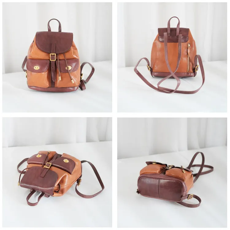 Mini Black Leather Backpack Bags Cute Backpacks For Women