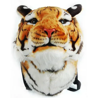 NEW 3D Animal Design Girls Backpack Tiger Lion Leopard Panda School Bags Luxury Women Chain Clutch Crossbody Shoulder Bags Purse
