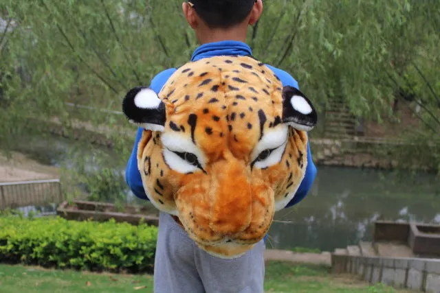 NEW 3D Animal Design Girls Backpack Tiger Lion Leopard Panda School Bags Luxury Women Chain Clutch Crossbody Shoulder Bags Purse