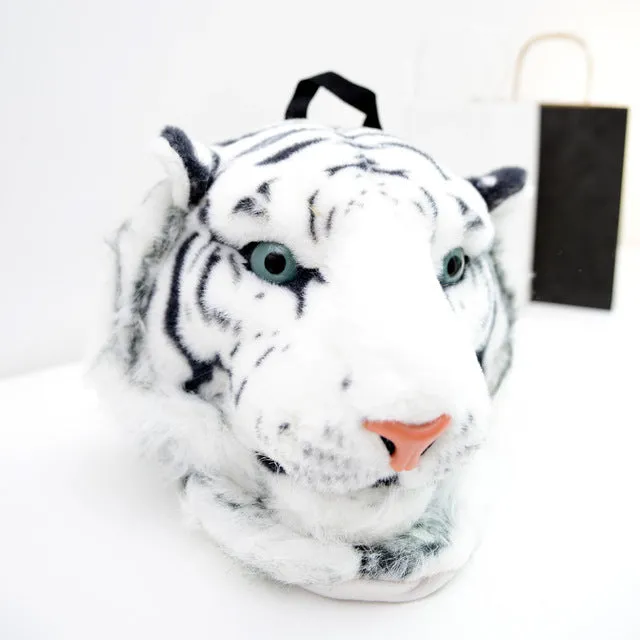 NEW 3D Animal Design Girls Backpack Tiger Lion Leopard Panda School Bags Luxury Women Chain Clutch Crossbody Shoulder Bags Purse