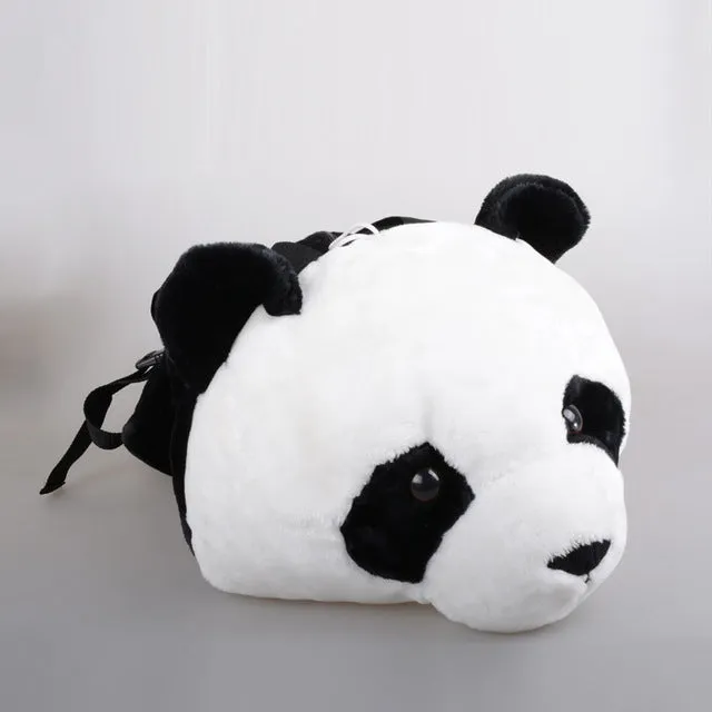 NEW 3D Animal Design Girls Backpack Tiger Lion Leopard Panda School Bags Luxury Women Chain Clutch Crossbody Shoulder Bags Purse
