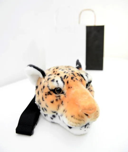 NEW 3D Animal Design Girls Backpack Tiger Lion Leopard Panda School Bags Luxury Women Chain Clutch Crossbody Shoulder Bags Purse