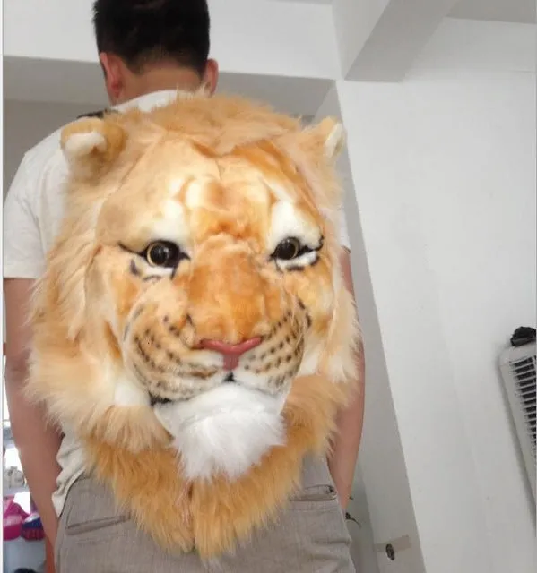 NEW 3D Animal Design Girls Backpack Tiger Lion Leopard Panda School Bags Luxury Women Chain Clutch Crossbody Shoulder Bags Purse