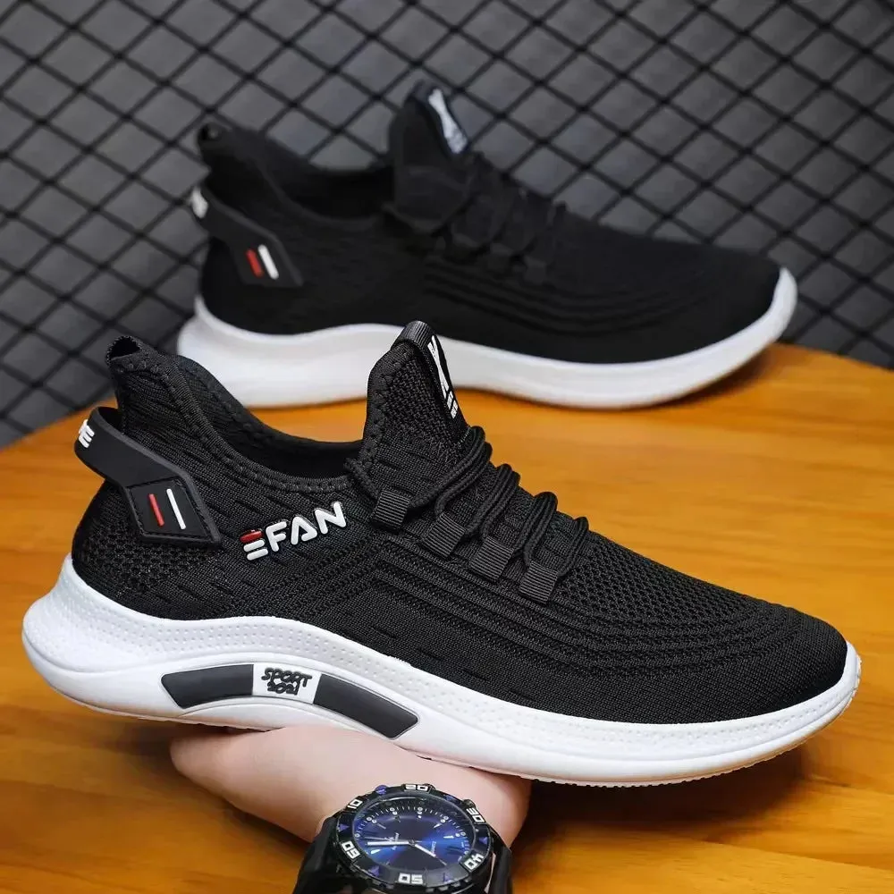 New Summer Men Mesh Breathable Summer Casual Walking Sneaker Tenis Zapatillas Hombre White Men's Sneakers High Quality Shoes