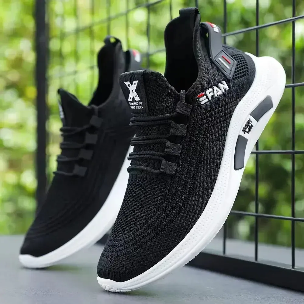 New Summer Men Mesh Breathable Summer Casual Walking Sneaker Tenis Zapatillas Hombre White Men's Sneakers High Quality Shoes