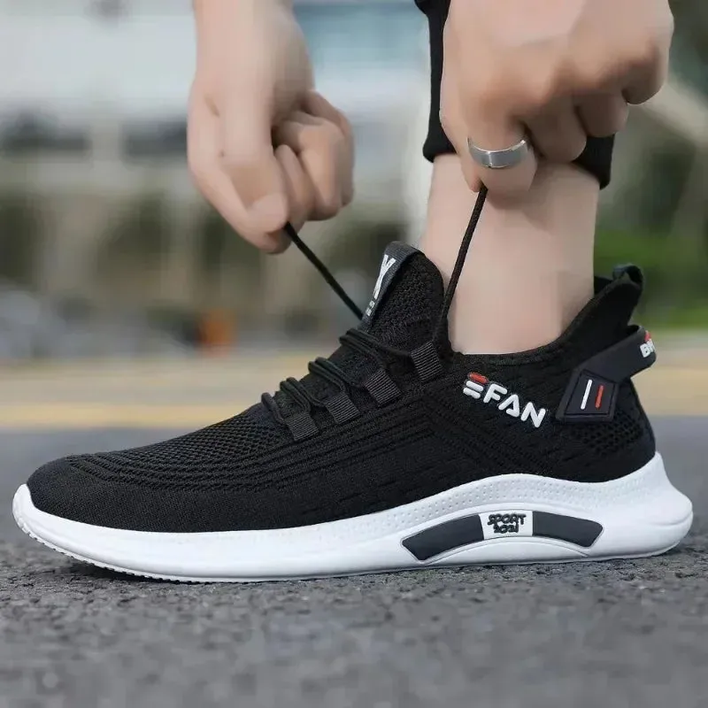 New Summer Men Mesh Breathable Summer Casual Walking Sneaker Tenis Zapatillas Hombre White Men's Sneakers High Quality Shoes